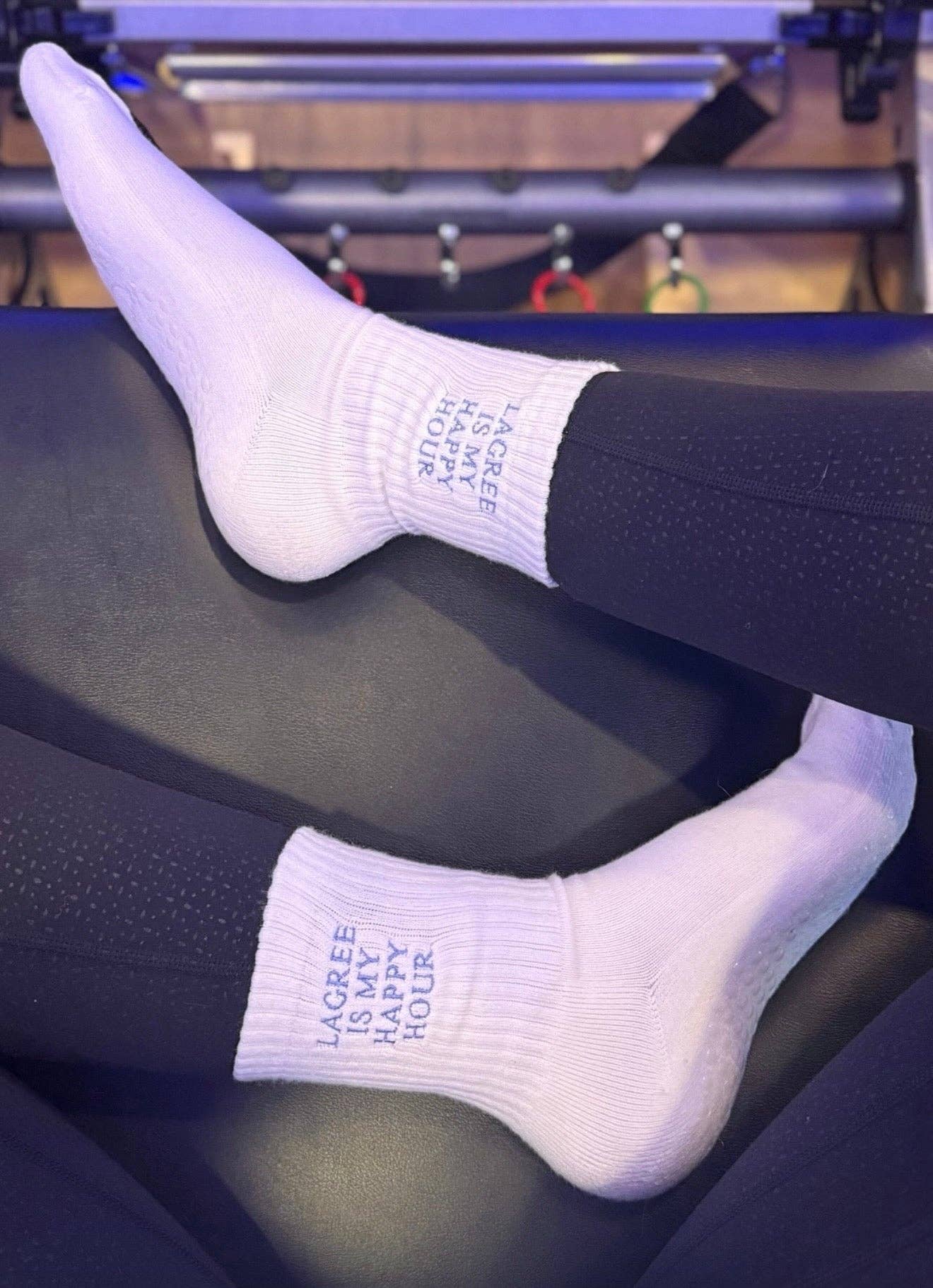 🍸 Pilates Is My Happy Hour Grip Socks