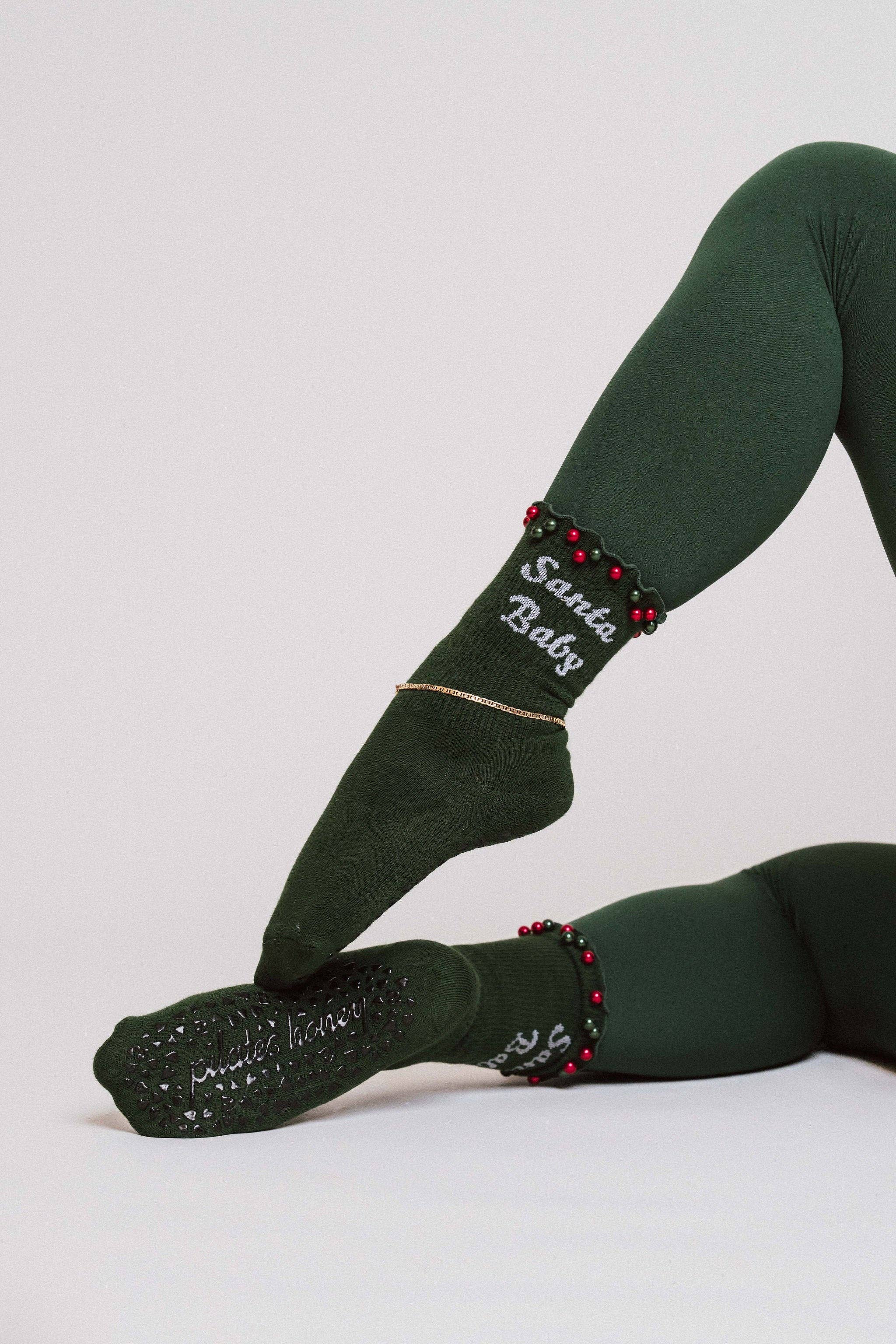 Santa Baby Ruffle Pearl Crew *Luxe Collection*