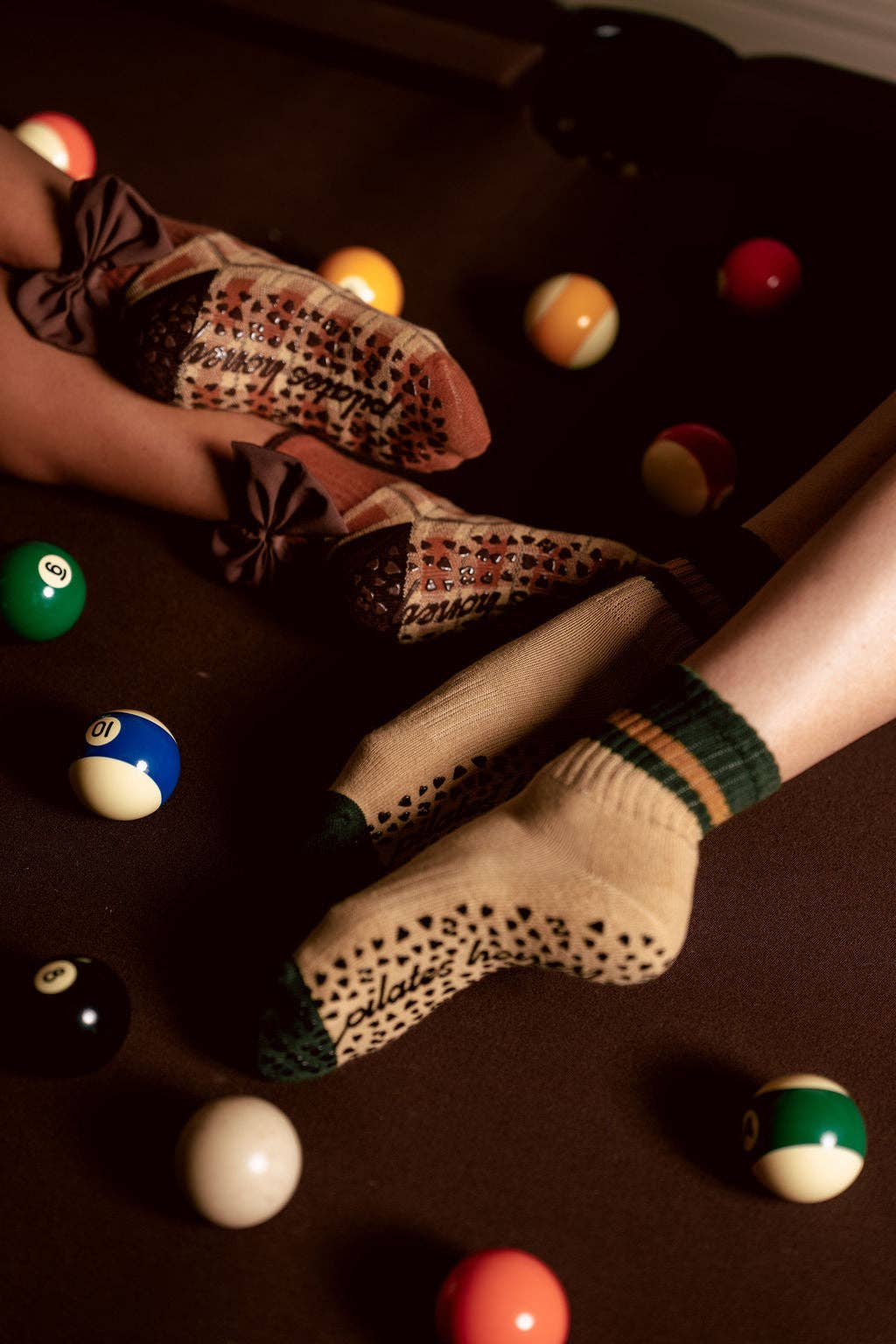 Equestrian High Ankle Luxe Grip Sock — Pilates Honey grip socks alternate view
