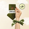 Elliosa Little Joys olive green grip socks with acorn embroidery