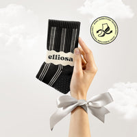 Elliosa Pinstripes Black grip socks product view