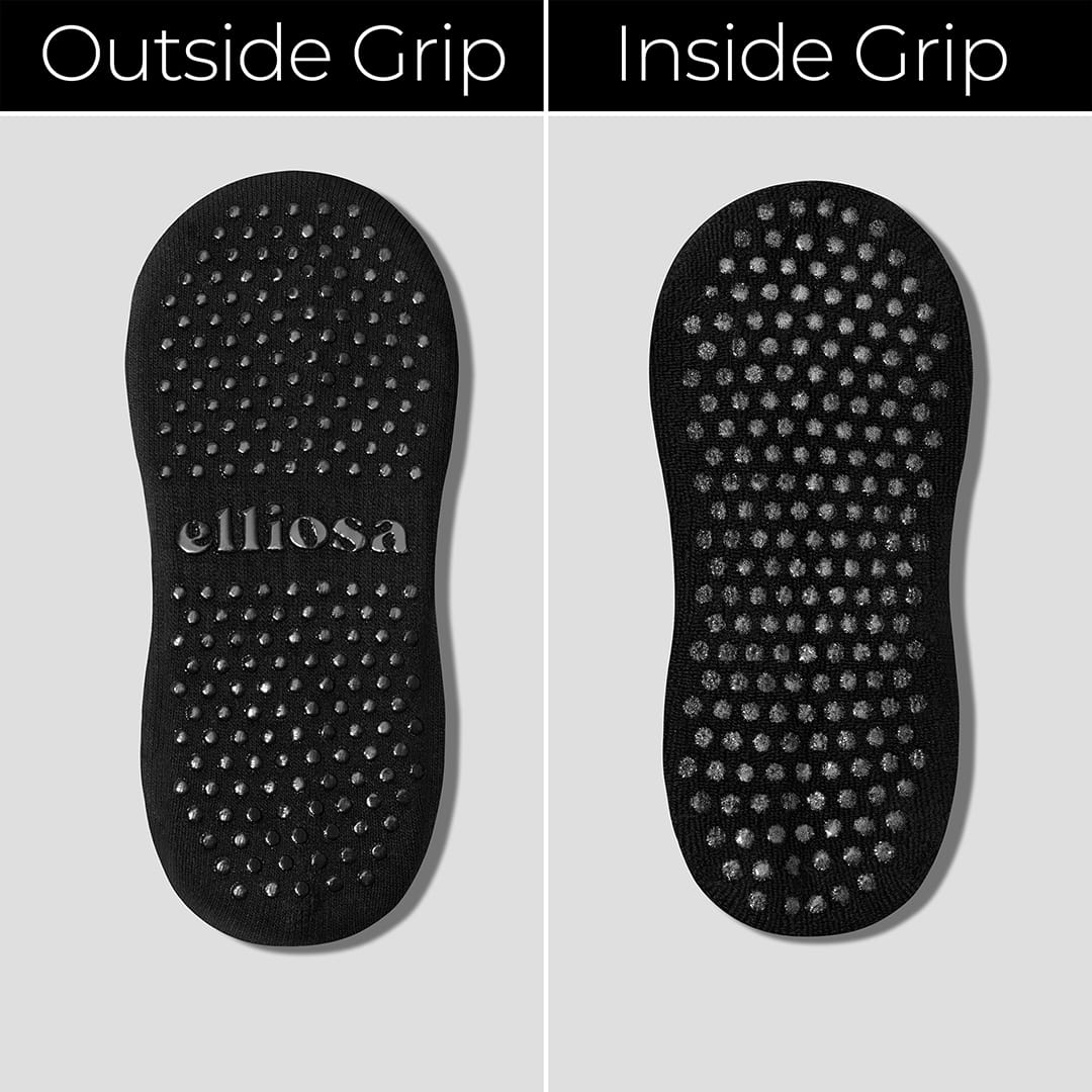 Elliosa Pinstripes Black Dual-Direction grip sole view