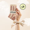 Elliosa Pinstripes Burgundy Caramel grip socks product view