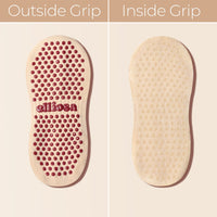 Elliosa Pinstripes Burgundy Caramel Dual-Direction grip sole view
