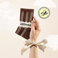 Elliosa Pinstripes Espresso grip socks product view