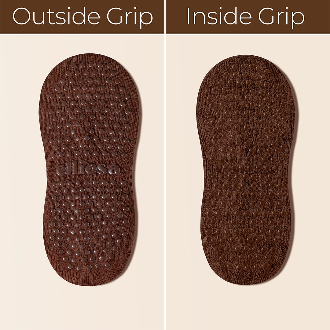 Elliosa Pinstripes Espresso Dual-Direction grip sole view