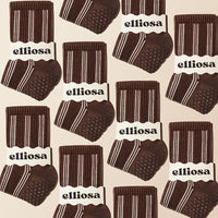 Elliosa Pinstripes Espresso striped crew sock pattern