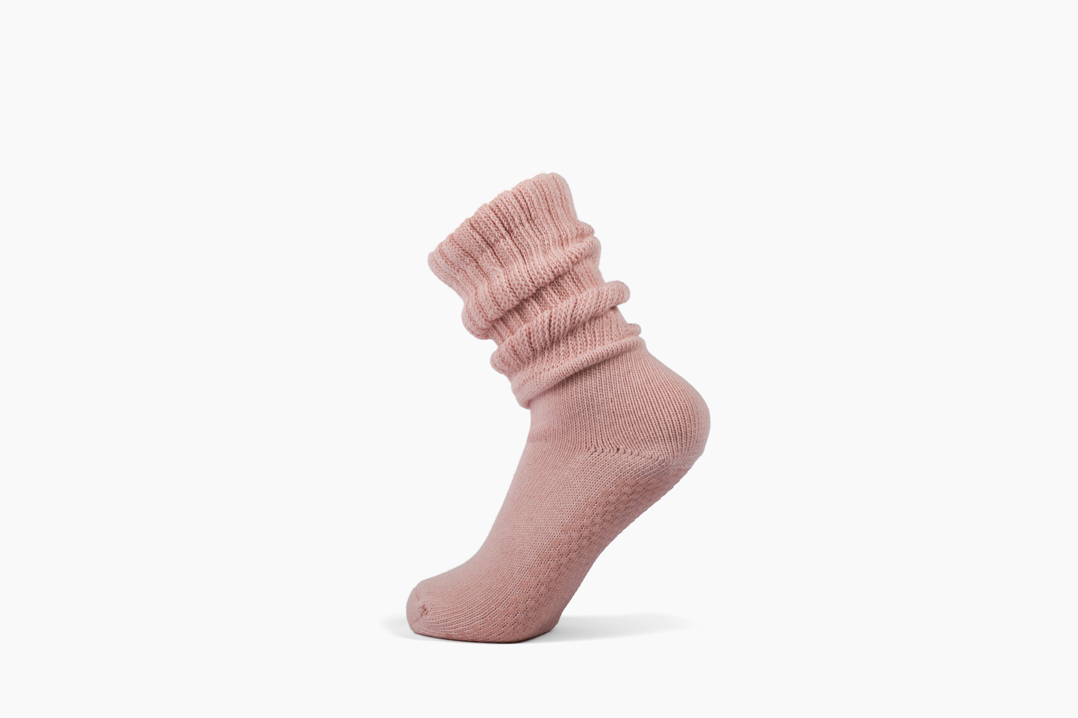 Slouchy Grip Socks - Blush