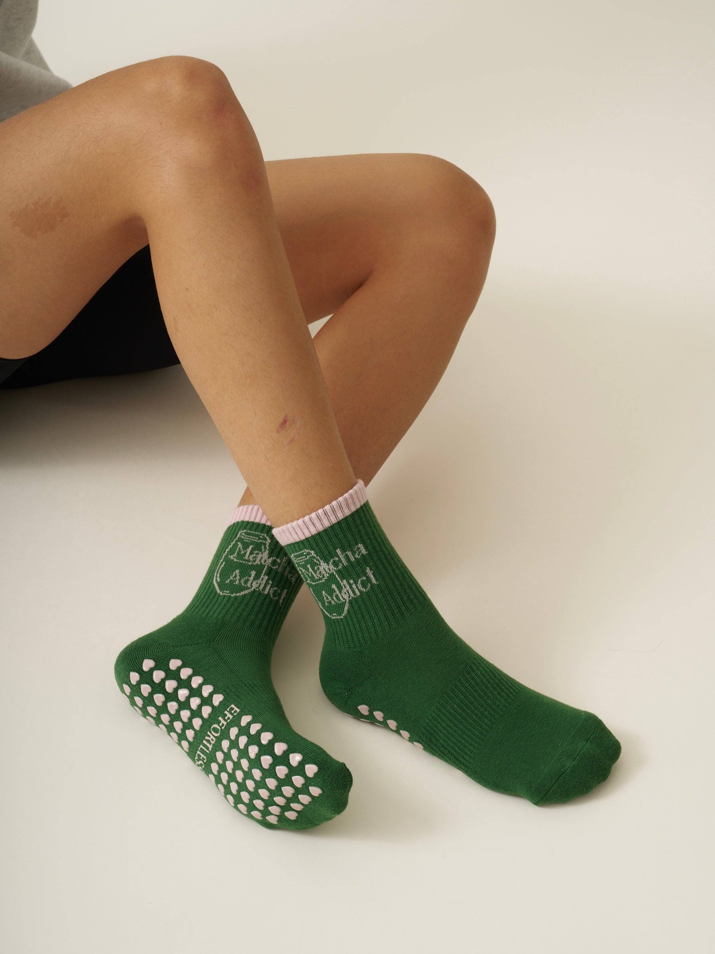 🍵 Matcha Addict Grip Sock