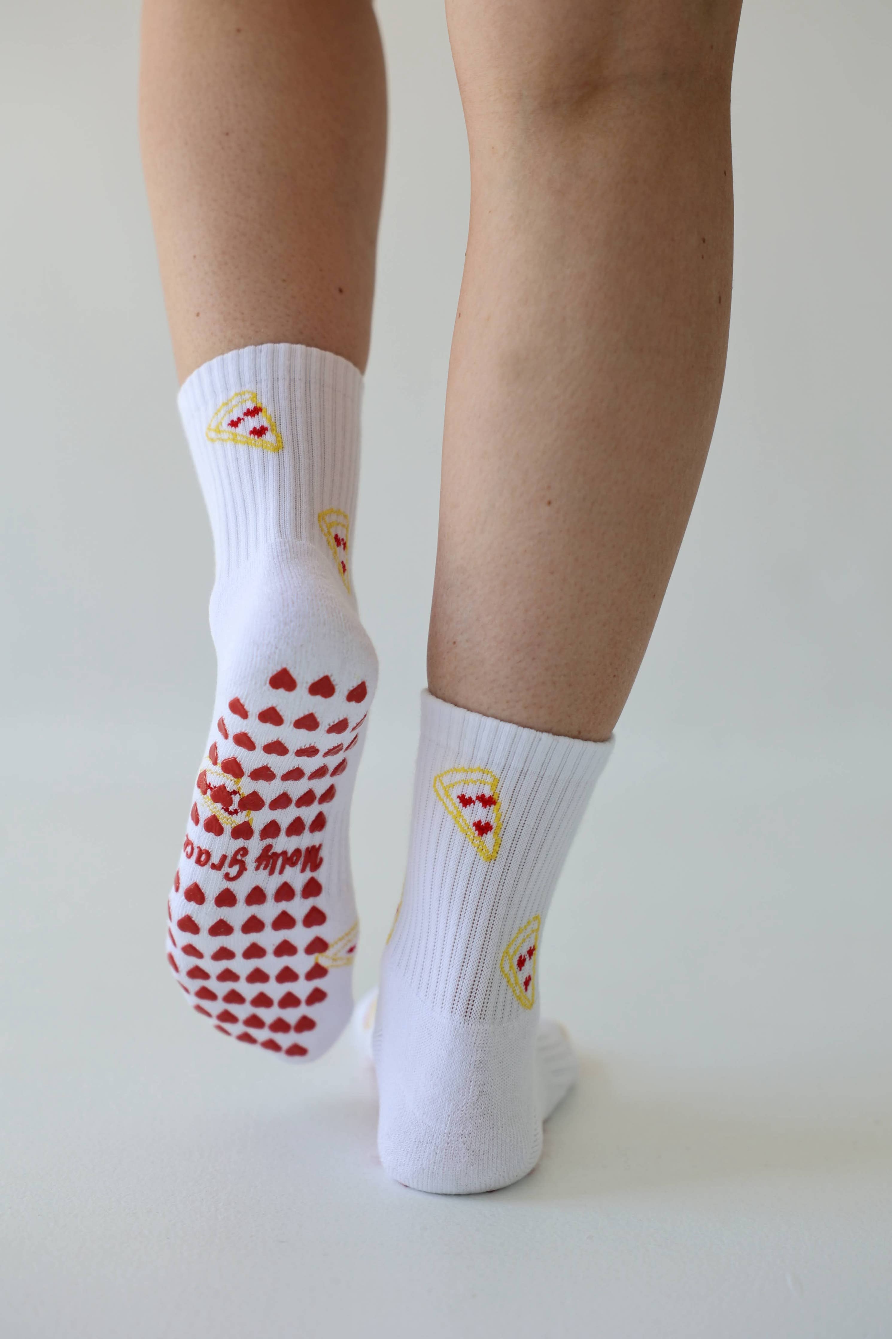 Post Pilates Pizza Grip Socks