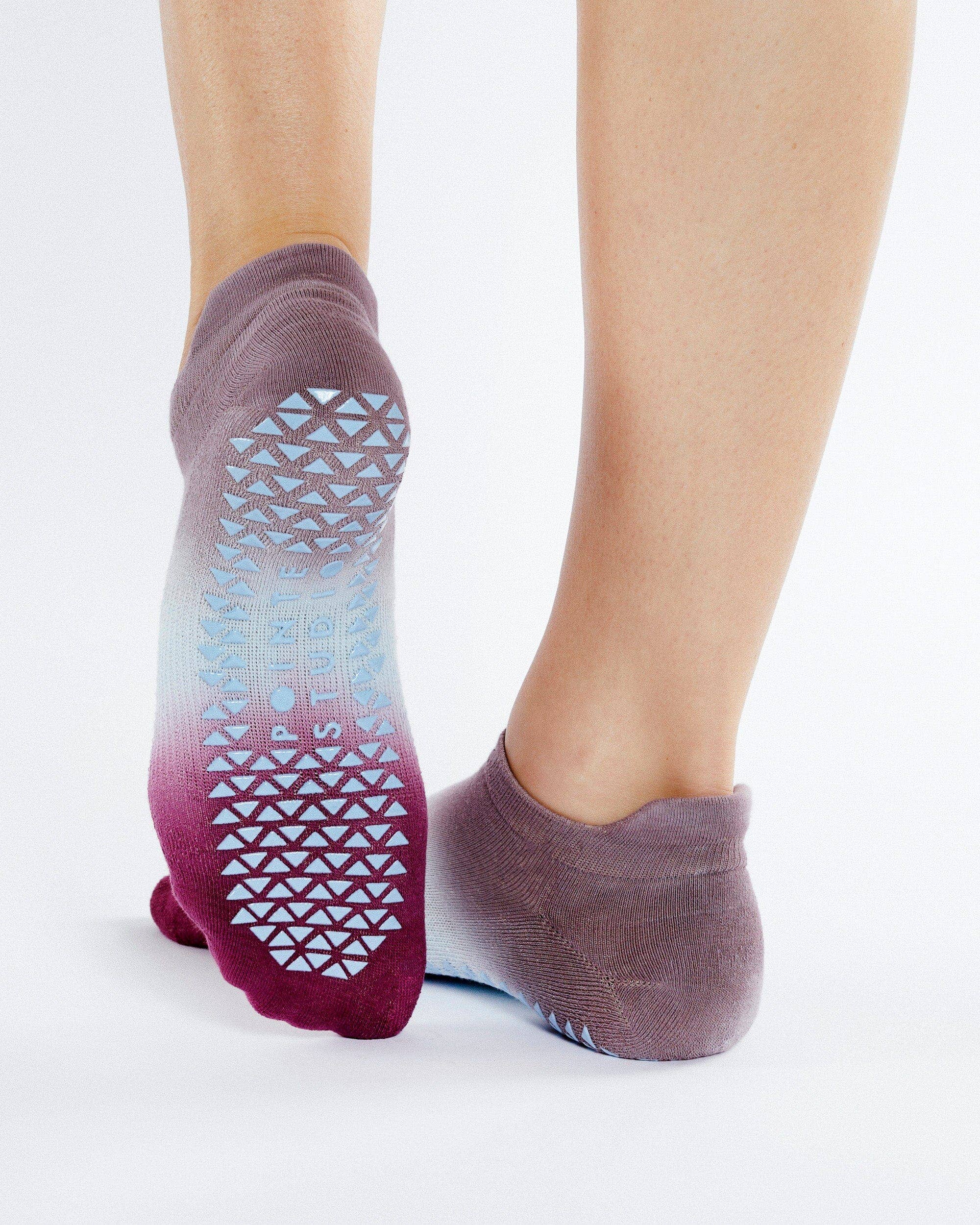 Wyatt Full Foot Grip Sock - Berry