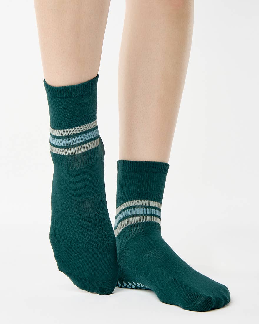 Phoebe Ankle Grip Sock - Green