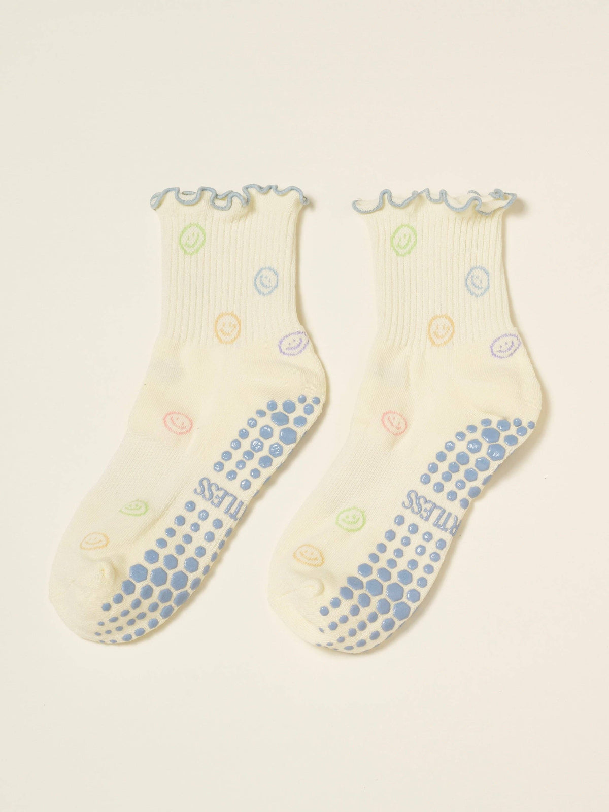 😊 Smiley Face Ruffle Grip Sock