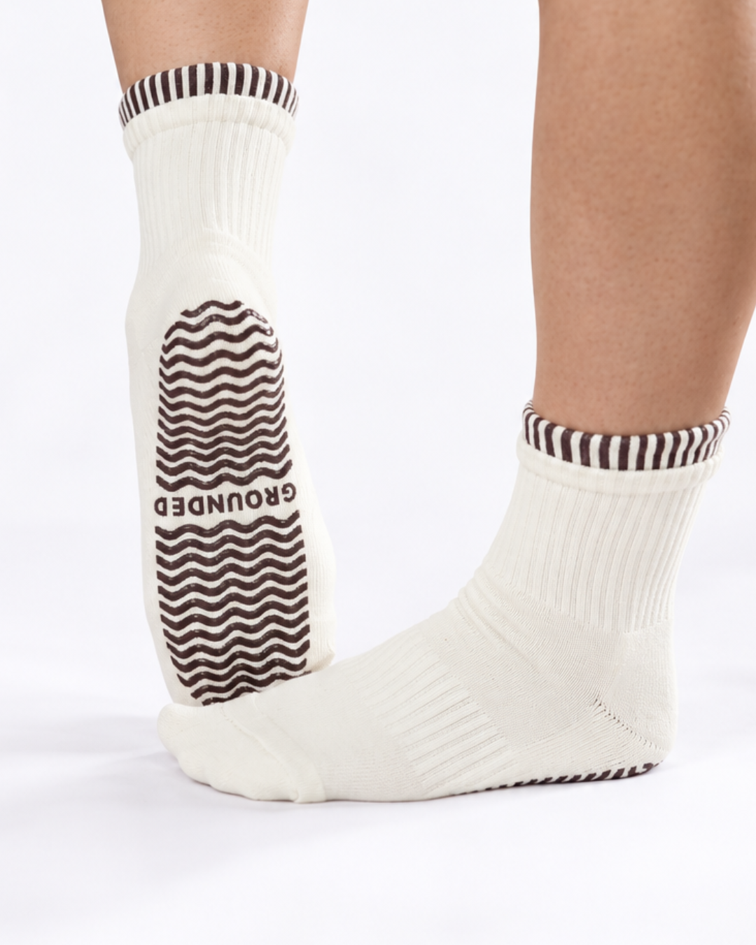 Double Layered Striped Grip Socks