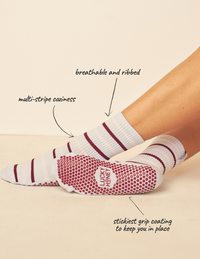 Lucky Honey Lola Crew grip socks — product photo