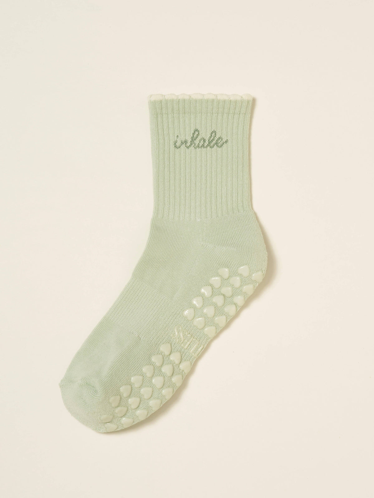 🧘‍♀️ Inhale Exhale Grip Sock – Mint Green