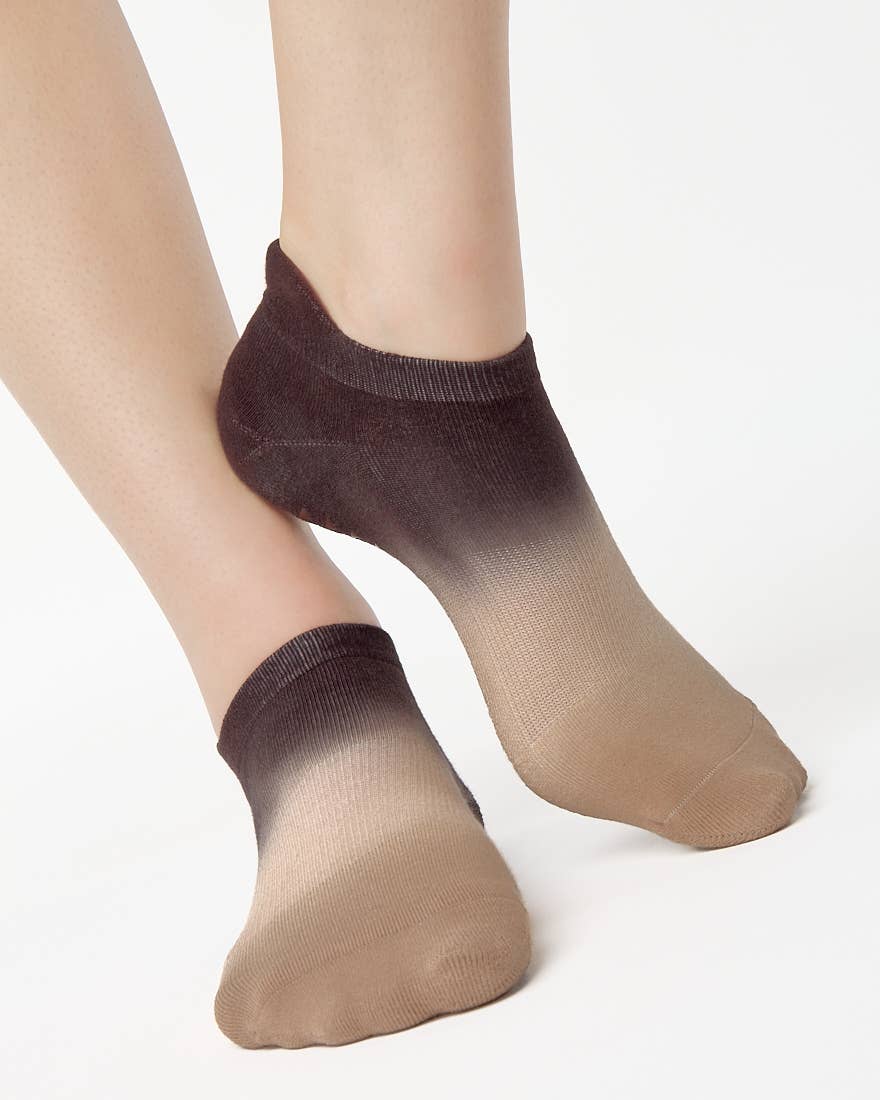 Wyatt Full Foot Grip Sock - Mocha