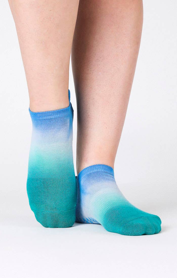 Wyatt Full Foot Grip Sock Blue/Green