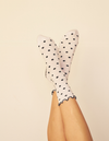 Lucky Honey The Dolly Grip Sock (White/Black)