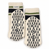 Linda's Warrior Fuck Cancer grip socks showing ribbon grips and sole message