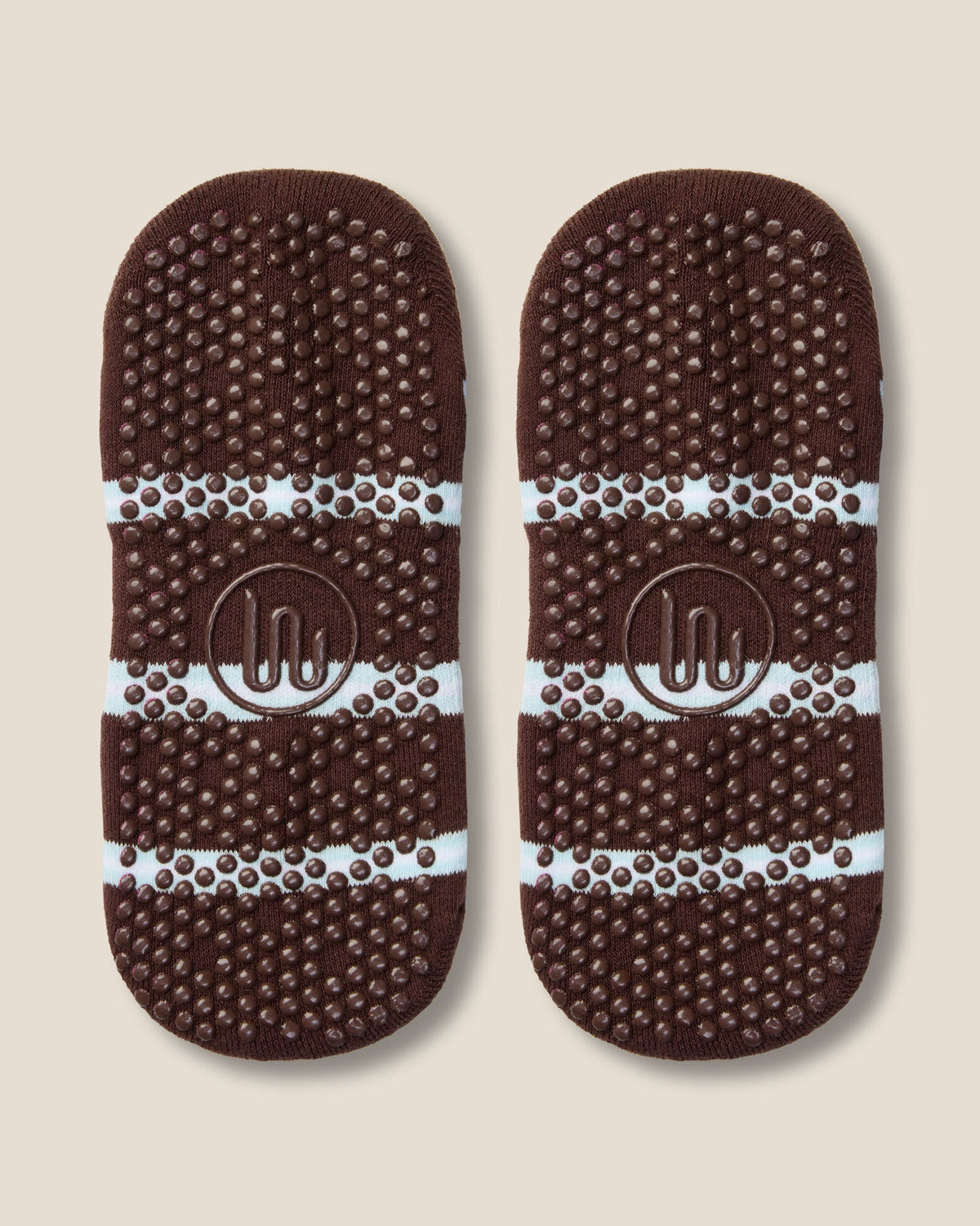MoveActive Low Rise Grip Socks - Candy Stripe Espresso – detail view 6
