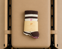 Pilates People Brown & Cream Stripes Grip Socks official image 4