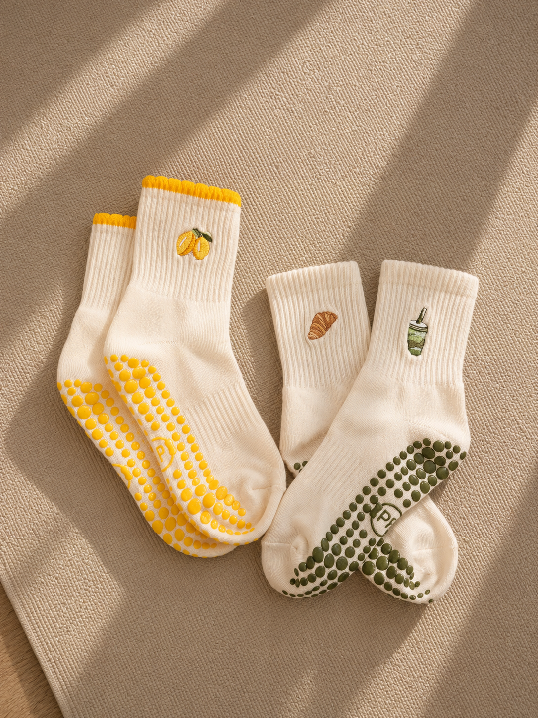 Pilates People Iced Matcha & Croissant Grip Socks official image 8