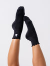 Ghost Ruffle black grip socks