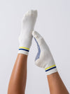 Studio Neon and Navy grip socks