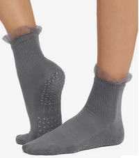 Tavi Aria Grip Tulle Ruffle Sock - Anchor