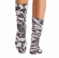 Tavi Stacy Glacial Tie Dye grip socks front view