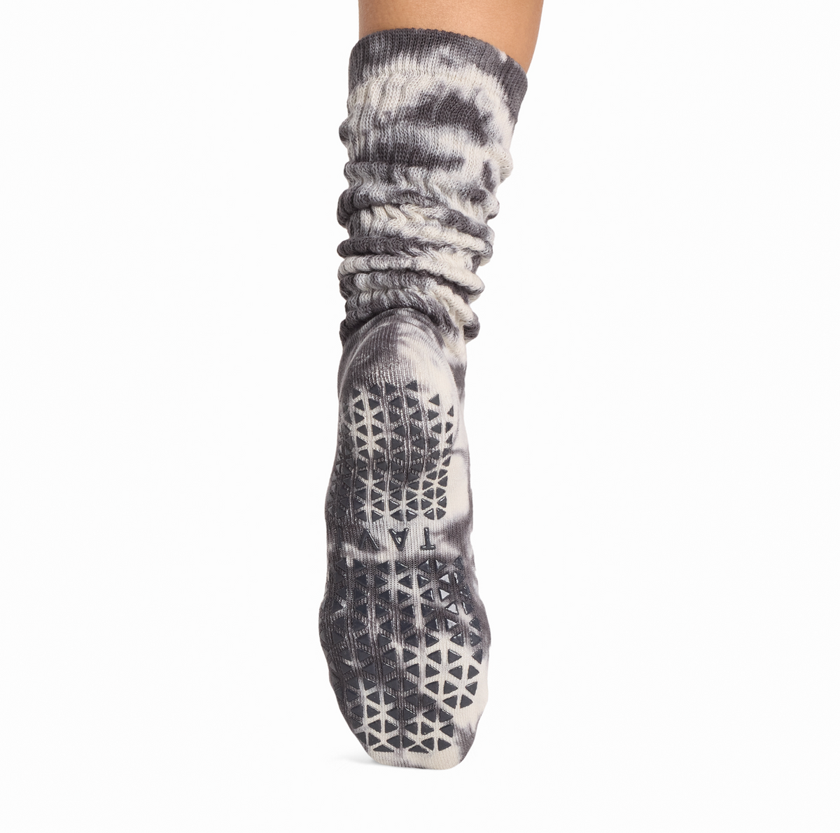Tavi Stacy Glacial Tie Dye grip socks sole view
