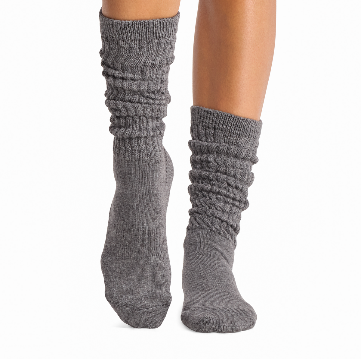 Tavi Stacy Midnight Melange Space Dye grip socks front view