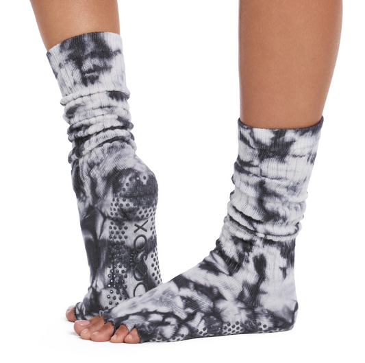ToeSox Half Toe Slouch grip socks in Glacial Tie Dye