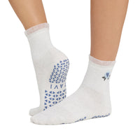Tavi Aria Grip Tulle Ruffle Sock - Ash Bloom