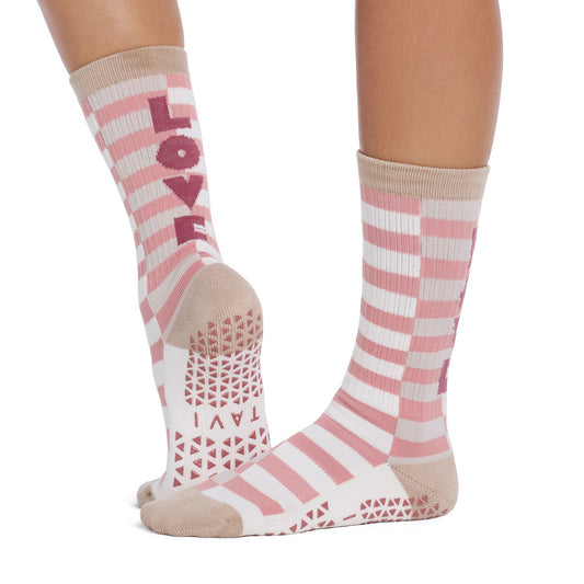 Kai Grip Sock - Love Stripe